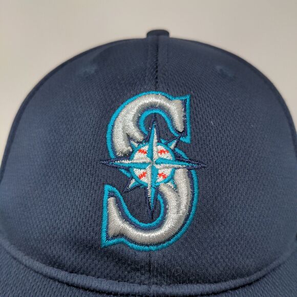 Team MLB Men's Seattle Mariners Strapback Hat Blue OSFM Embroidered Logo - Picture 4 of 12
